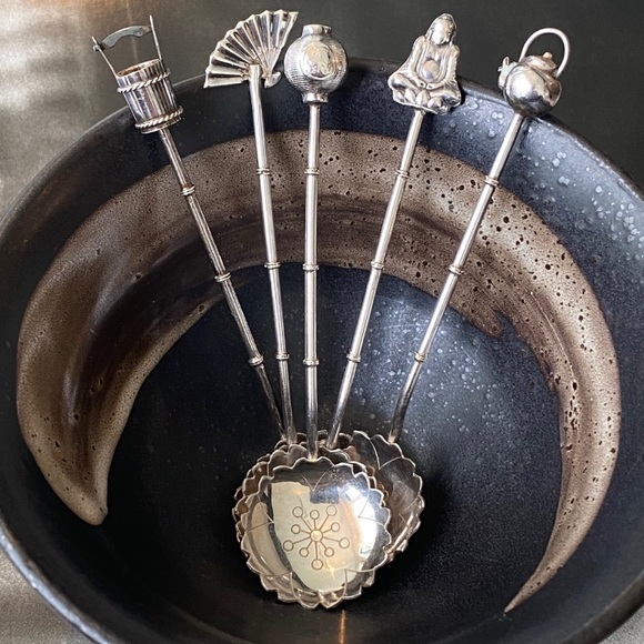 Vintage, Antique Ca 1960s Japanese Silver Spoons - Picture 6 of 6